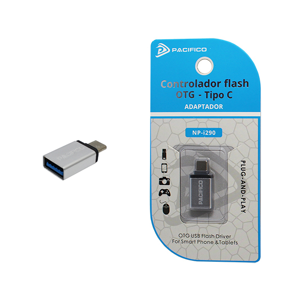 Mini Adaptador USB OTG – Tipo C NP-i290 Plata 1