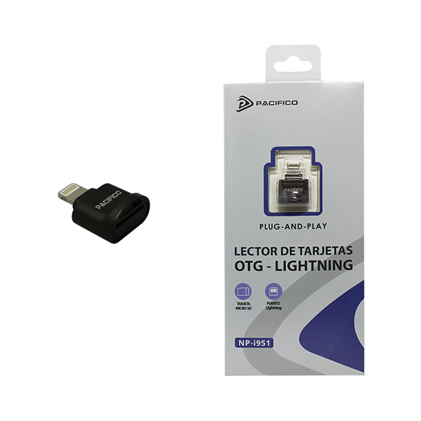 Lector de tarjertas micro SD conector lightning NP-I951 -Gris 1
