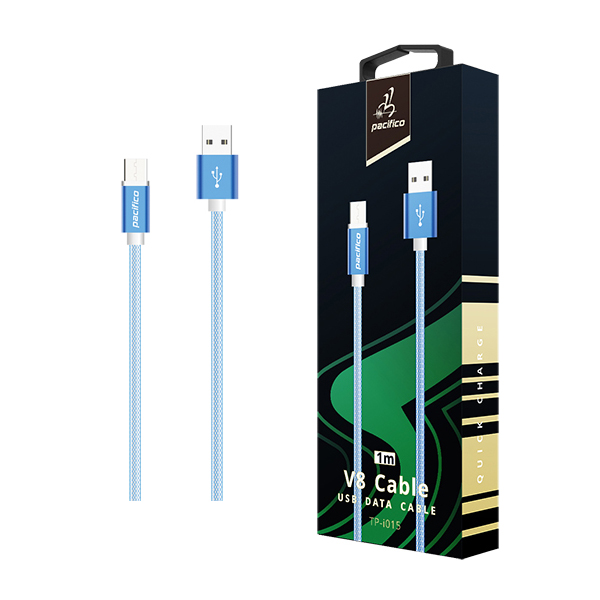 Cable micro usb V8 1m – TP-i015 – Azul 1